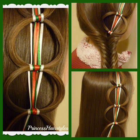 Ribbon Chain Braid Holiday Hairstyles | Hairstyles For Girls - Princess ...