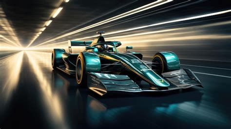 Premium AI Image | Formula 1 car at high speed in motion and ...