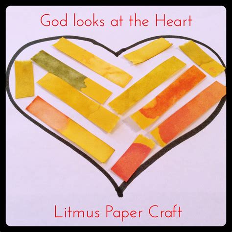 Flame: Creative Children's Ministry: God looks at the heart: Litmus Paper craft and object ...