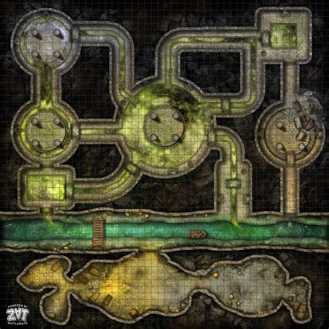 Free 50x50 Battlemap: Sewers (Curse of the Wererat)