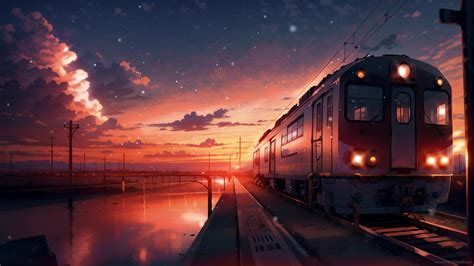 Train Sunset Live Wallpaper - MoeWalls