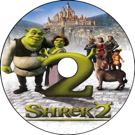 COVERS.BOX.SK ::: shrek 2 - cd label - high quality DVD / Blueray / Movie