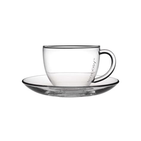 Tea for More Glass Tea Cup + Saucer Set 6oz - teaposy.com