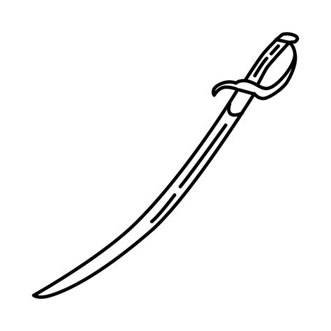 Historical Sword of hazrat Khalid Al Walid Icon. Doodle Hand Drawn or ...