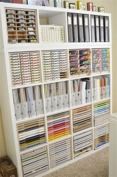 40 Best Craft Rooms Using IKEA Furniture 36 | Craft paper storage, Craft storage cabinets, Ikea ...