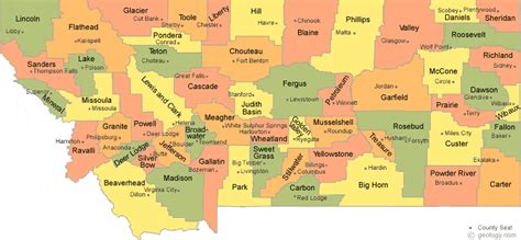 Montana County Map