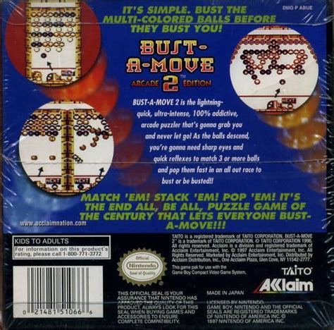 Bust-a-Move 2 Arcade Edition Prices GameBoy | Compare Loose, CIB & New ...