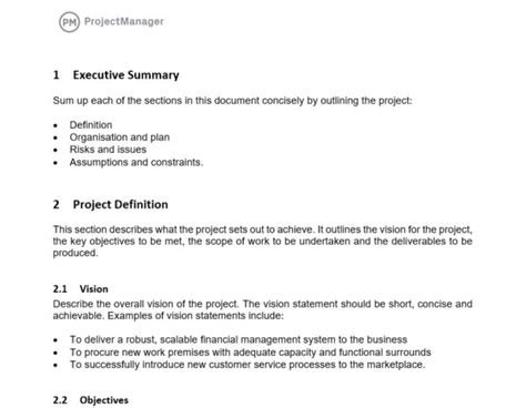 Free Project Charter Template for Word - ProjectManager