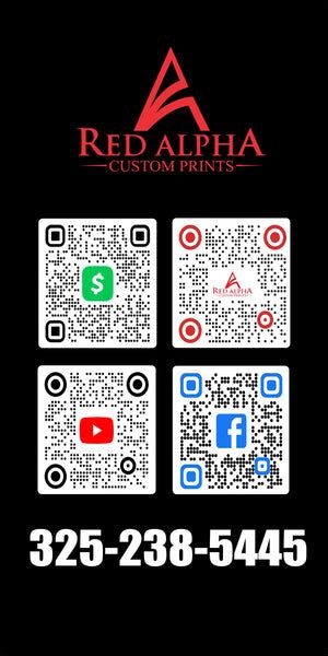 QR Code Display Board – Red Alpha Custom Prints