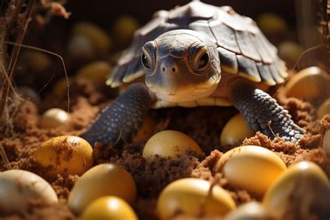 Premium AI Image | A turtle hatching from an egg