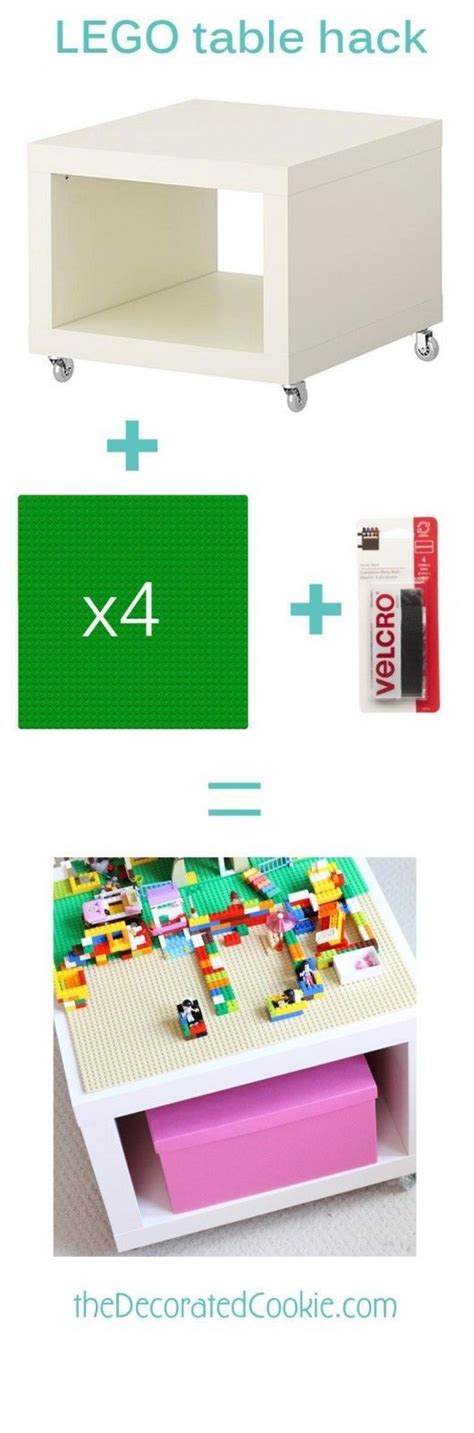 Easy DiY IKEA hack to turn a simple side table into a LEGO play table! I love how it doesn't ...