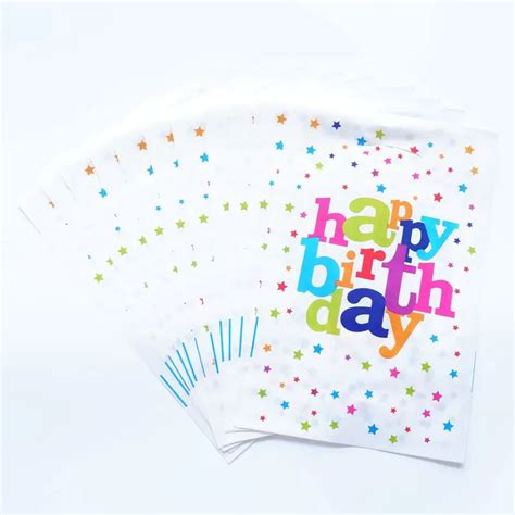 20pcs Plastic Candy Bag Birthday Theme Party Gift Bag Party Decor Loot ...