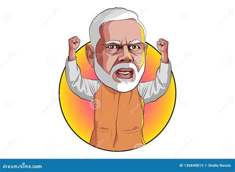 Cartoon Illustration Of Narendra Modi | CartoonDealer.com #136848815