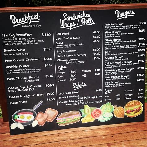 Menu board for Lunchbox @ 53 in Northgate. | Coffee shop menu, Breakfast menu board, Menu board ...