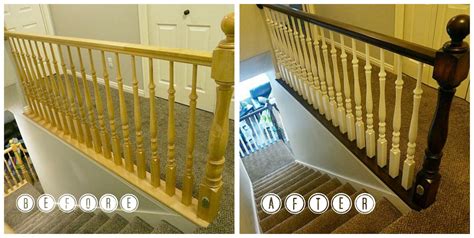 two points for honesty: refinishing oak stair railings! Stair Railing, Railings, Oak Stairs ...