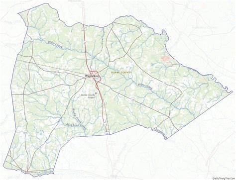 Map of Burke County, Georgia - Thong Thai Real