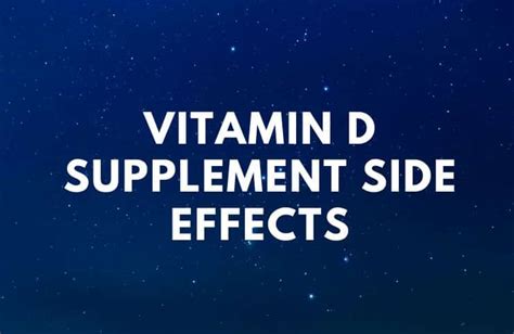 Vitamin D Supplement Side Effects - Your Health Remedy