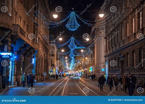 Zagreb Christmas market editorial photo. Image of croatia - 82697906