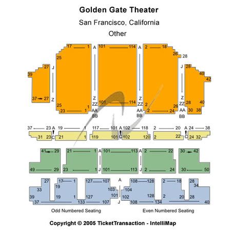 Golden Gate Theatre Tickets in San Francisco California, Golden Gate ...