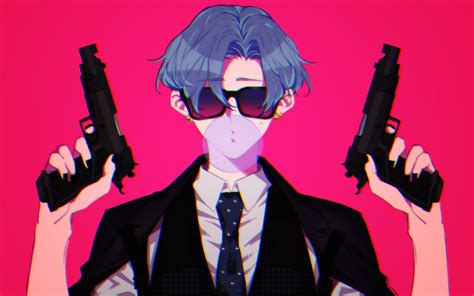 Anime Boy With Gun