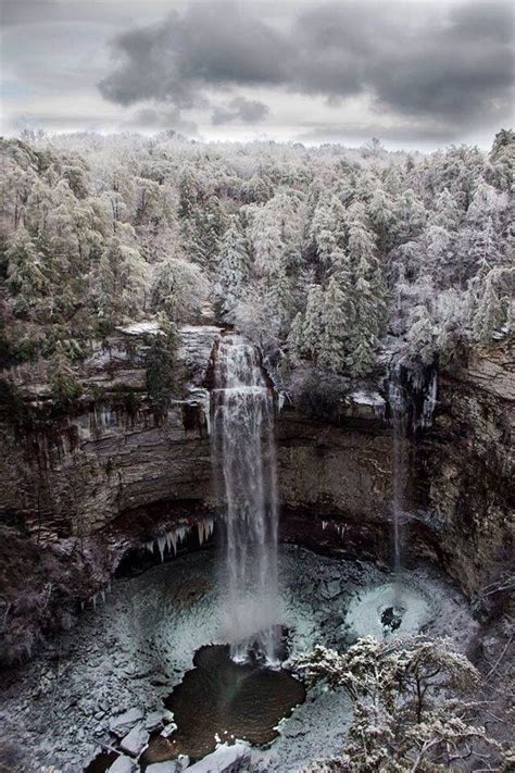 Fall Creek Falls in winter. Just beautiful. | Fall creek, Waterfall, Fall creek falls tennessee