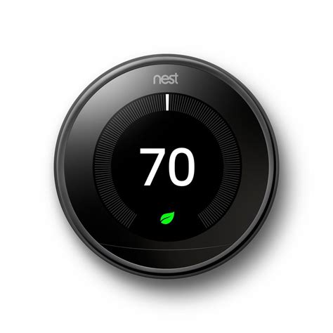 Google Nest Learning Thermostat 3rd Gen in Mirror Black-T3018US - The Home Depot