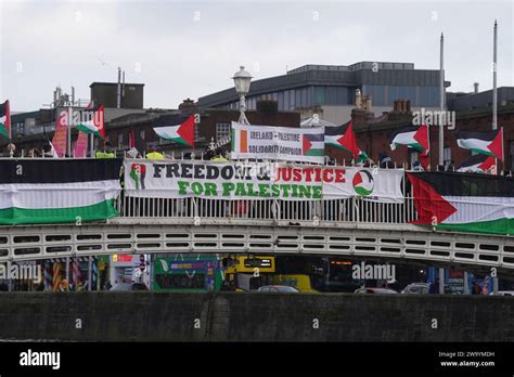 Supporters of the Ireland-Palestine Solidarity Campaign take part in ...