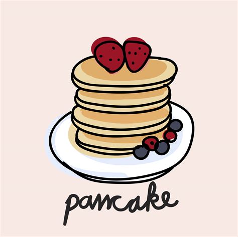 Illustration drawing style of pancake - Download Free Vectors, Clipart Graphics & Vector Art