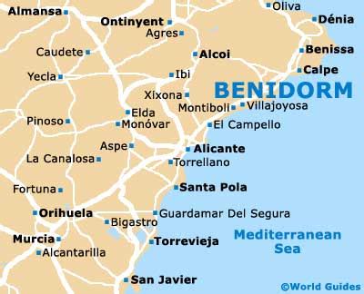 Benidorm Maps and Orientation: Benidorm, Costa Blanca, Spain