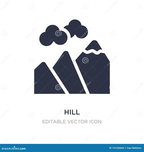 Hill Icon on White Background. Simple Element Illustration from Nature Concept Stock Vector ...