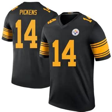 Men's Nike Pittsburgh Steelers George Pickens Black Color Rush Jersey ...