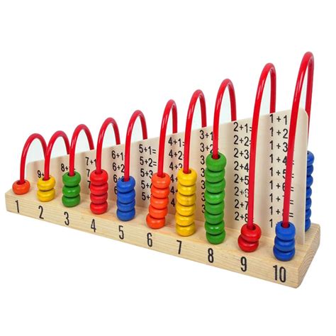 Colorful Counting Beads Maths Toy Wooden Abacus Bead Blocks Kids ...