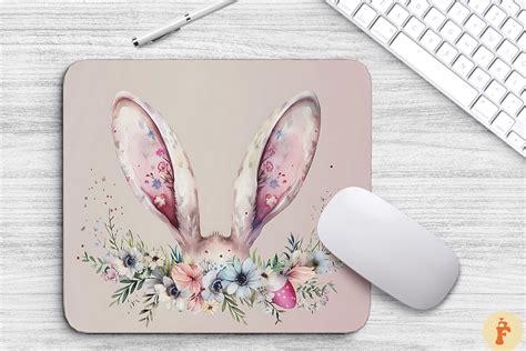 Easter Bunny with Flowers Background Graphic by Foxmia · Creative Fabrica