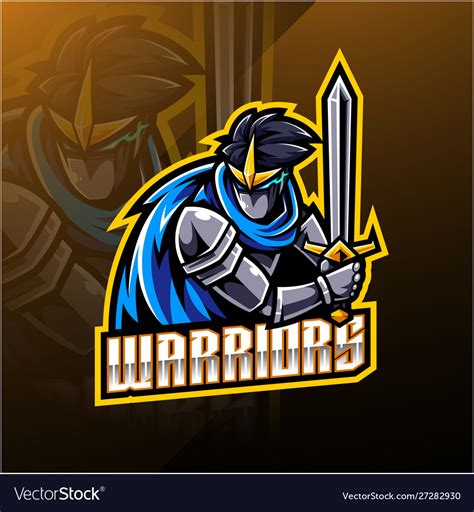 Warriors sport mascot logo design Royalty Free Vector Image