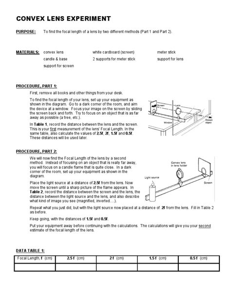 Convex Lens Experiment | PDF | Atomic | Electromagnetic Radiation