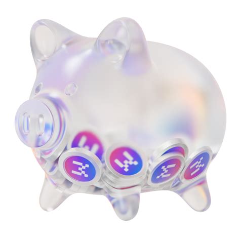 Free MXC MXC Clear Glass piggy bank with decreasing piles of crypto coins 21012413 PNG with ...