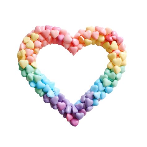 Pastel Heart Shape Rainbow Arch, Heart, Rainbow, Arch PNG Transparent Image and Clipart for Free ...