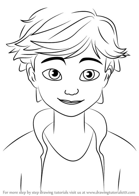 Learn How to Draw Adrien Agreste from Miraculous Ladybug (Miraculous ...