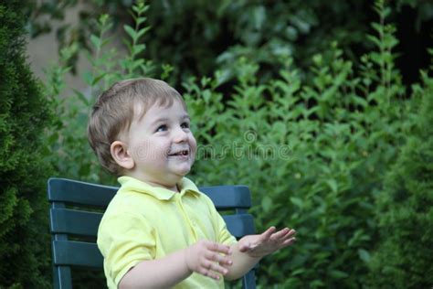 The joy of a little boy stock image. Image of smiles - 151539541