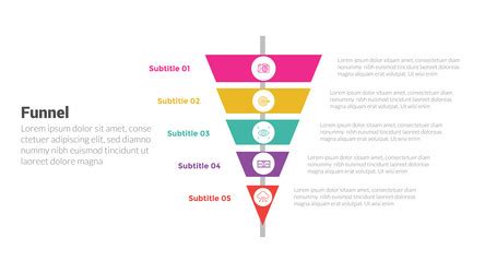 Funnel shape infographics template diagram Vector Image