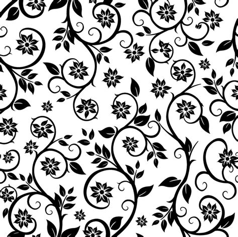 Seamless Floral Pattern Silhouette of a Floral Clipart - Etsy Australia