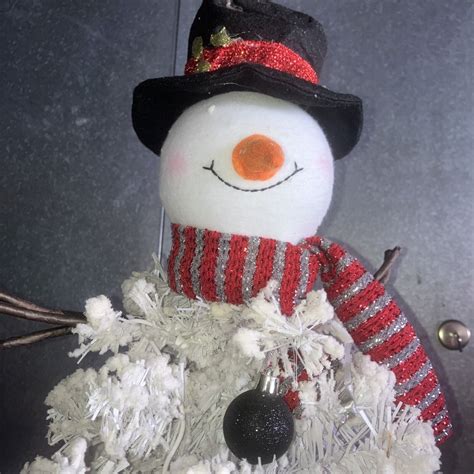 Snowman Christmas Tree Lights Up 25 Inches Tall | eBay