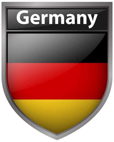 Flag of Germany on badge 447361 Vector Art at Vecteezy