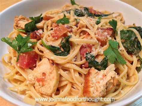 Bacon, Chicken and Spinach Linguine | Linguine, Food, Bacon