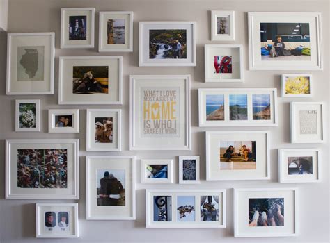 White frames | Diy photo wall, Gallery wall bedroom, Photo wall collage