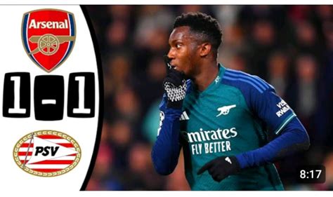 PSV Vs Arsenal Highlights: Nketiah Scores As Cedric Error Lets ...