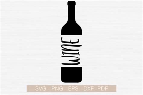 Wine Bottle Svg, Wine Svg Cut File for Cricut Vector Clipart