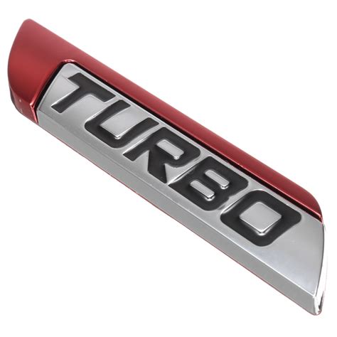 New 3D Metal Turbo Logo Car Body Fender Emblem Badge Decals Sticker Red/Blue – Chile Shop