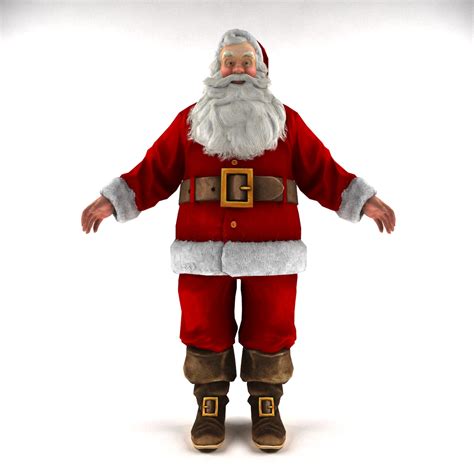 3d model santa claus static