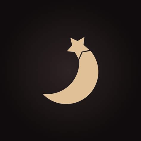 Premium Vector | Star and moon logo. simple design vector